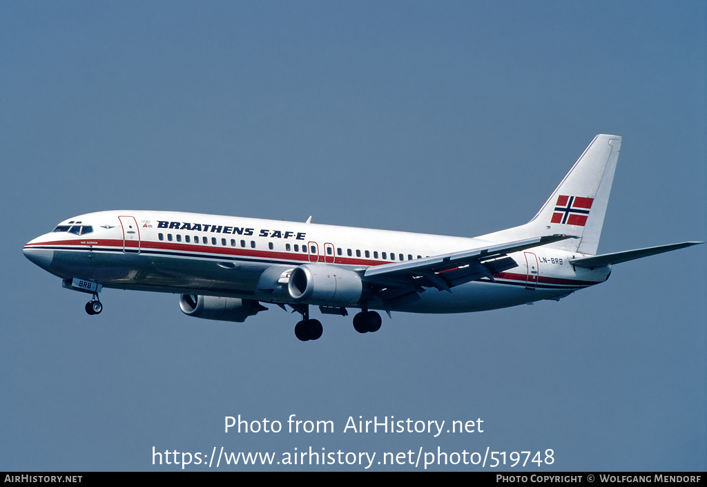 Aircraft Photo of LN-BRB | Boeing 737-405 | Braathens SAFE | AirHistory.net #519748