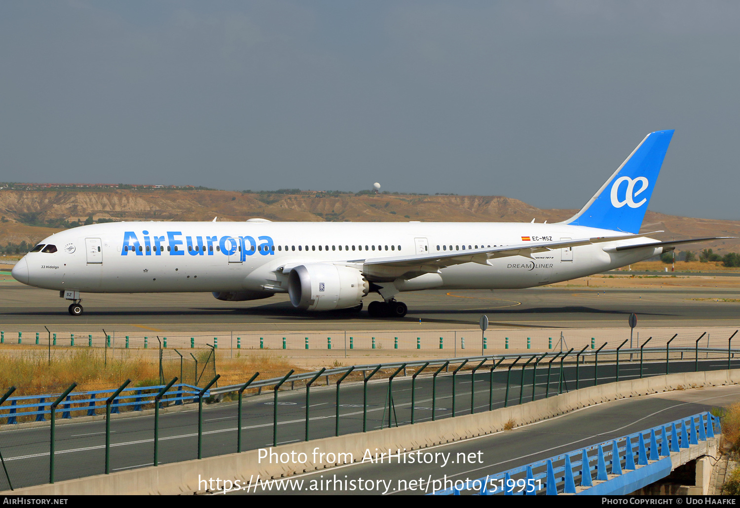 Aircraft Photo of EC-MSZ | Boeing 787-9 Dreamliner | Air Europa | AirHistory.net #519951