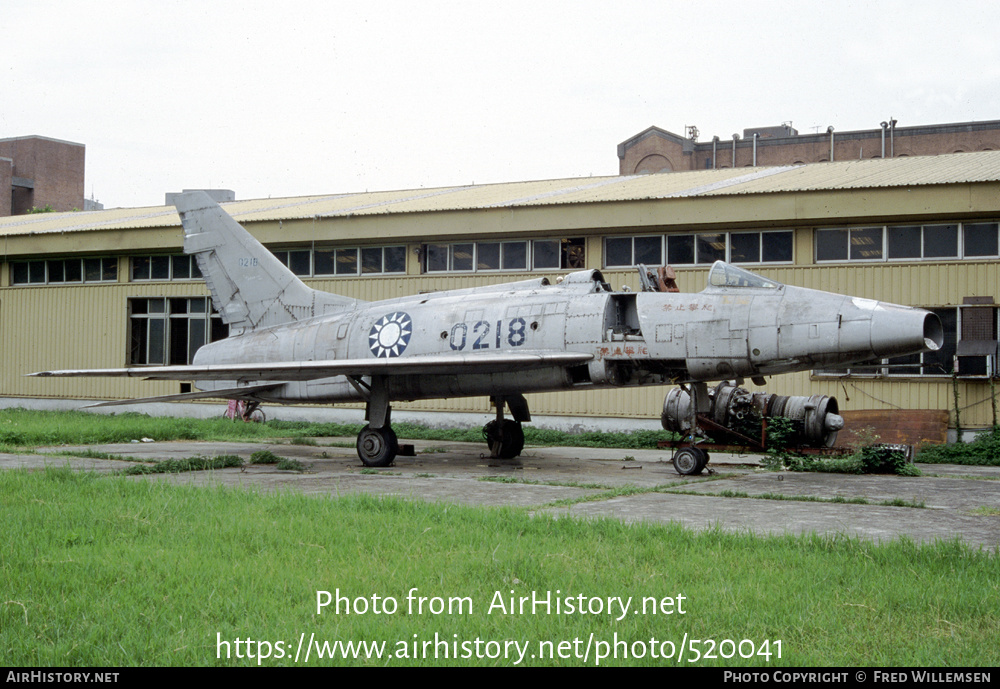 Aircraft Photo of 0218 | North American F-100A Super Sabre | Taiwan - Air Force | AirHistory.net #520041