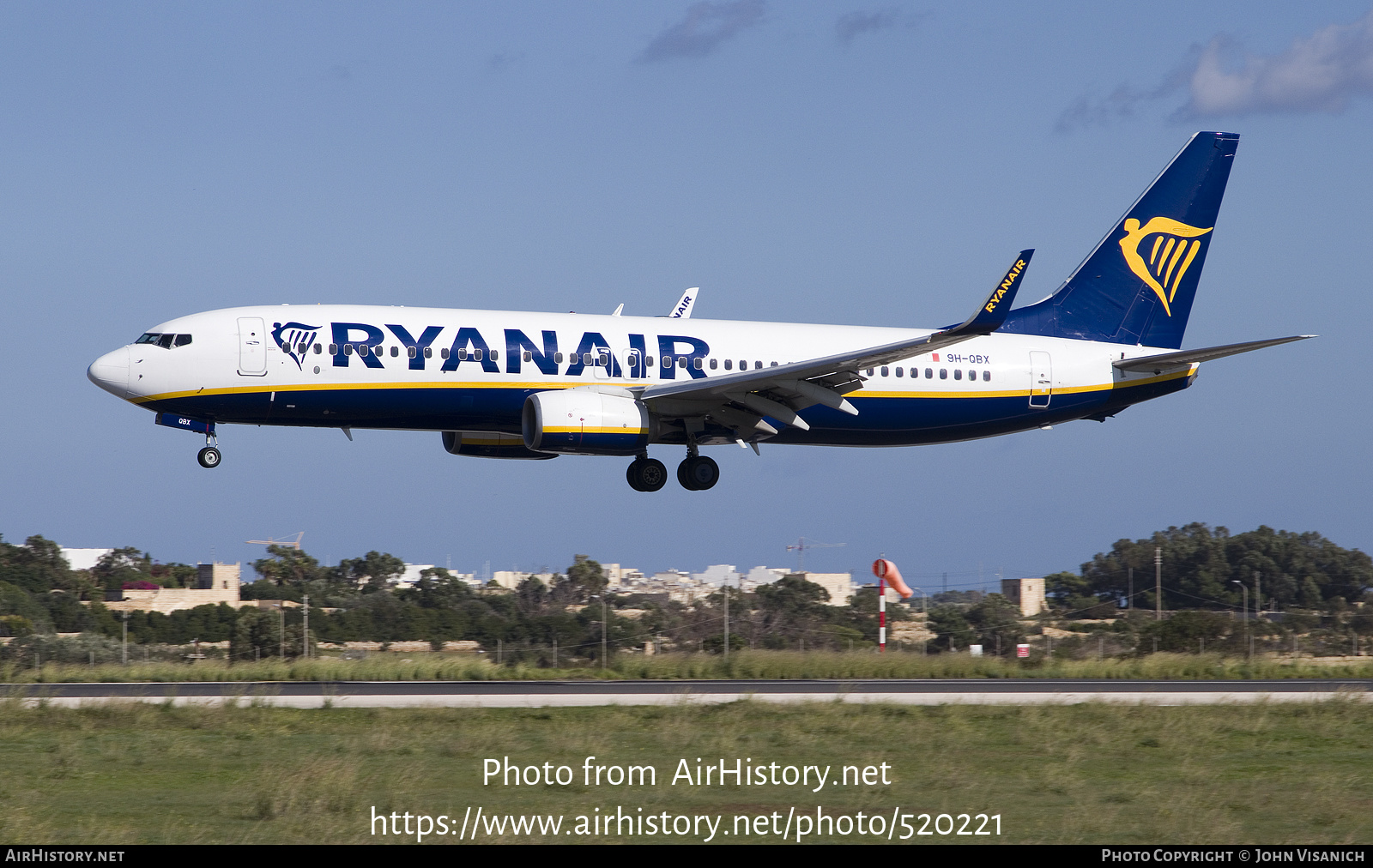 Aircraft Photo of 9H-QBX | Boeing 737-8AS | Ryanair | AirHistory.net #520221