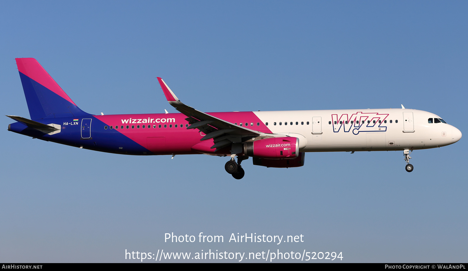 Aircraft Photo of HA-LXN | Airbus A321-231 | Wizz Air | AirHistory.net #520294