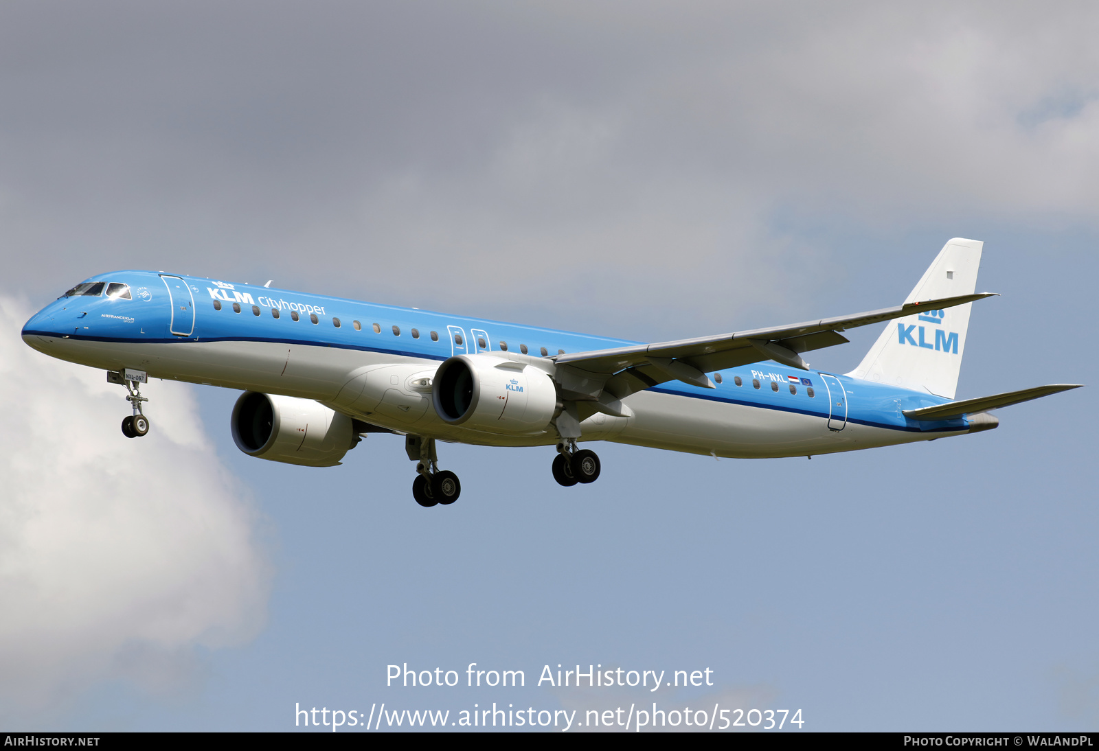 Aircraft Photo of PH-NXL | Embraer 195-E2 (ERJ-190-400) | KLM Cityhopper | AirHistory.net #520374