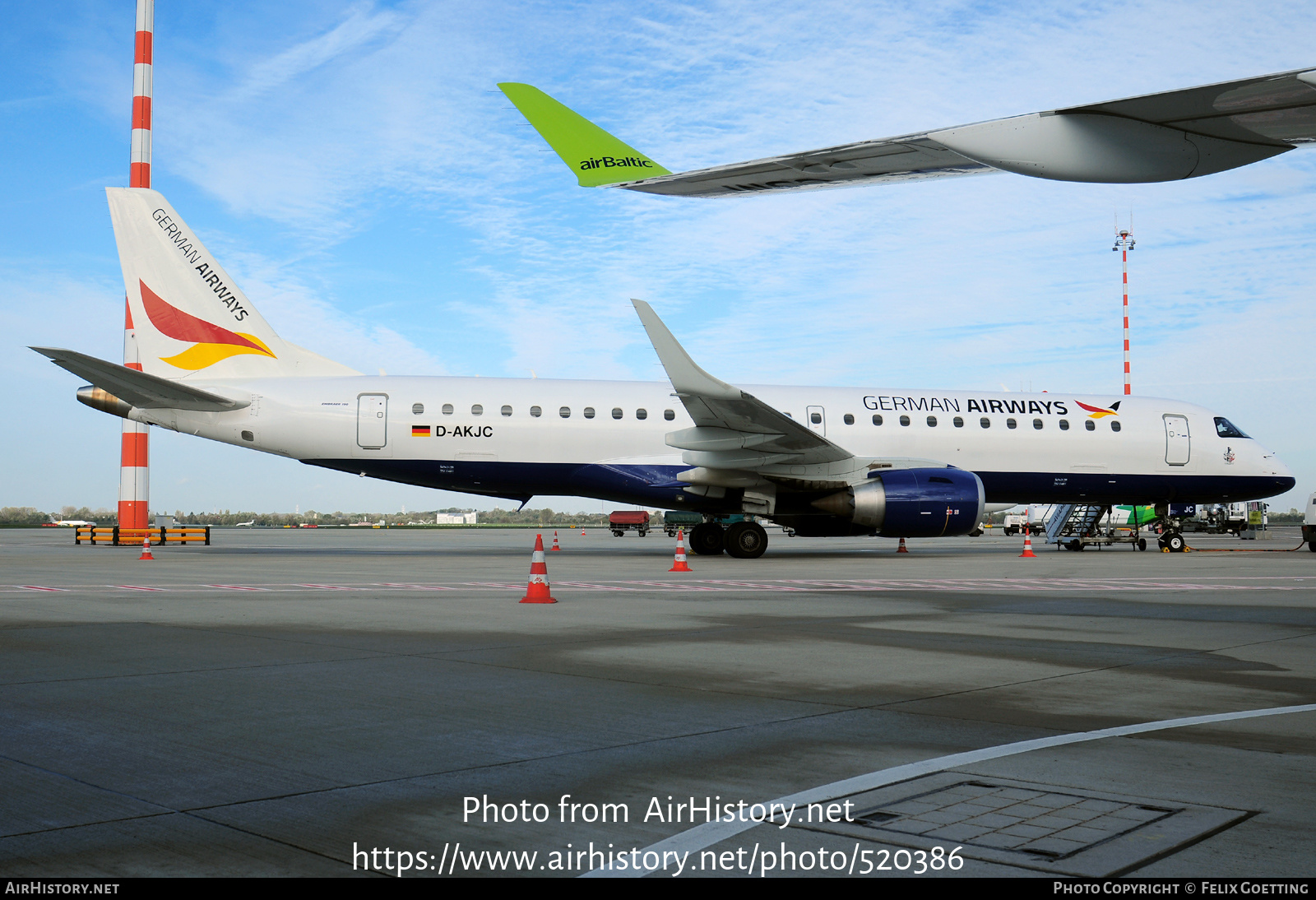 Aircraft Photo of D-AKJC | Embraer 195LR (ERJ-190-200LR) | German Airways | AirHistory.net #520386