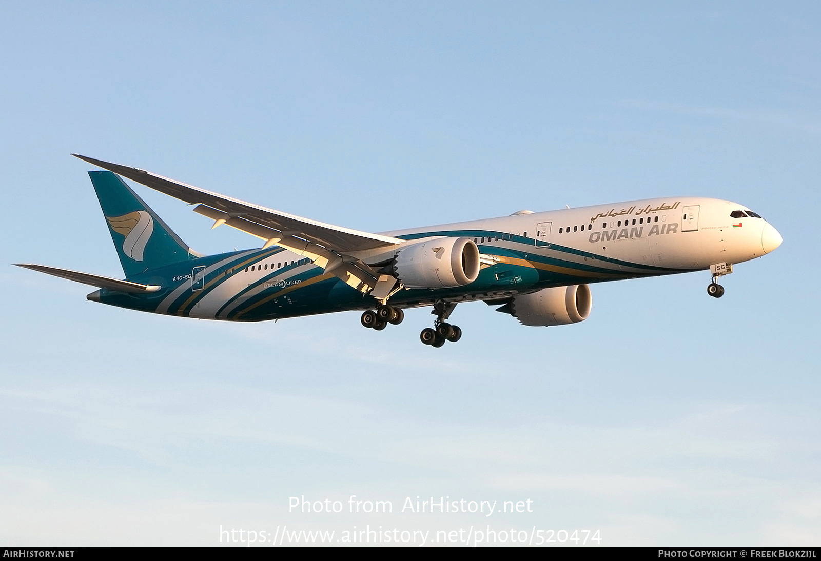 Aircraft Photo Of A4o Sg Boeing 787 8 Dreamliner Oman Air 520474 7026