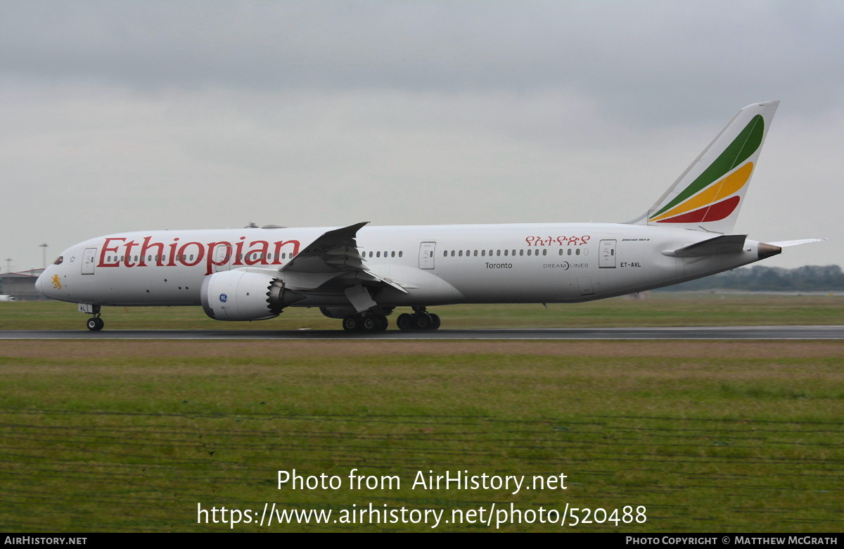 Aircraft Photo of ET-AXL | Boeing 787-9 Dreamliner | Ethiopian Airlines | AirHistory.net #520488