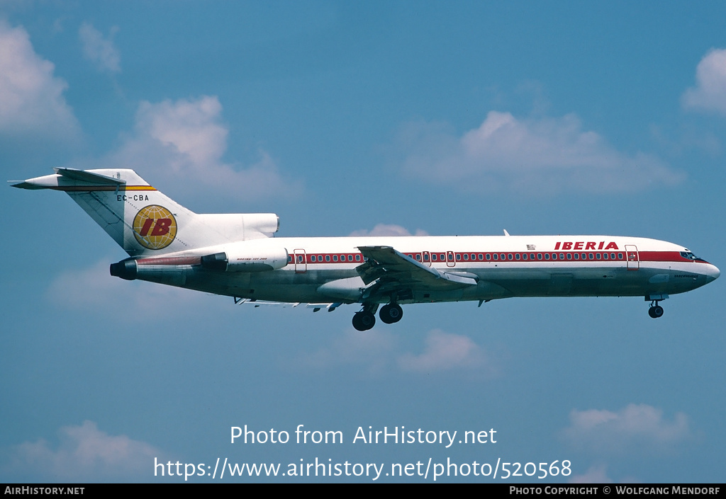 Aircraft Photo of EC-CBA | Boeing 727-256/Adv | Iberia | AirHistory.net #520568