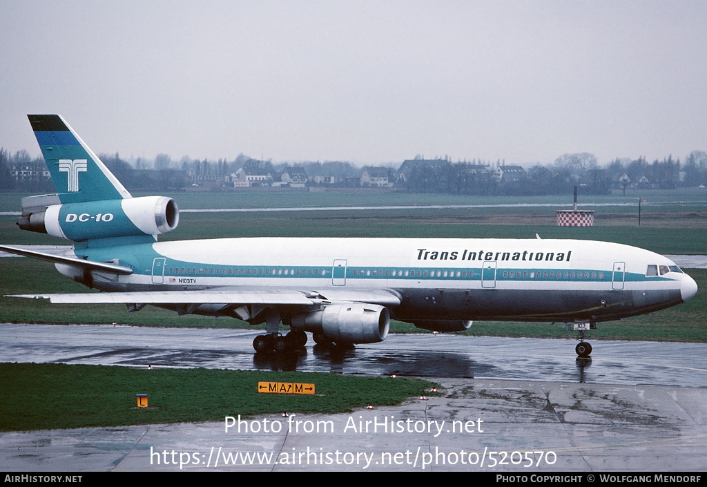 Aircraft Photo of N103TV | McDonnell Douglas DC-10-30CF | Trans International Airlines - TIA | AirHistory.net #520570