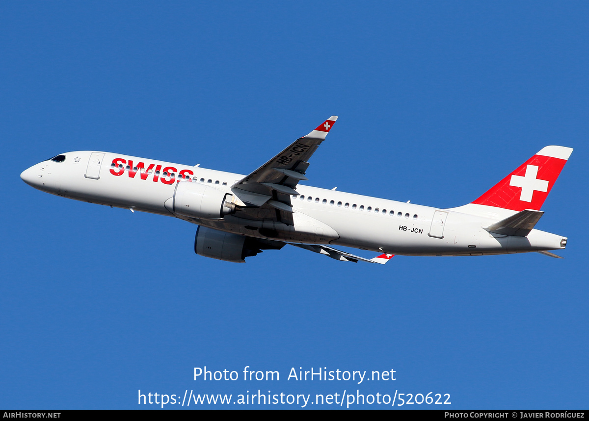 Aircraft Photo of HB-JCN | Airbus A220-371 (BD-500-1A11) | Swiss International Air Lines | AirHistory.net #520622