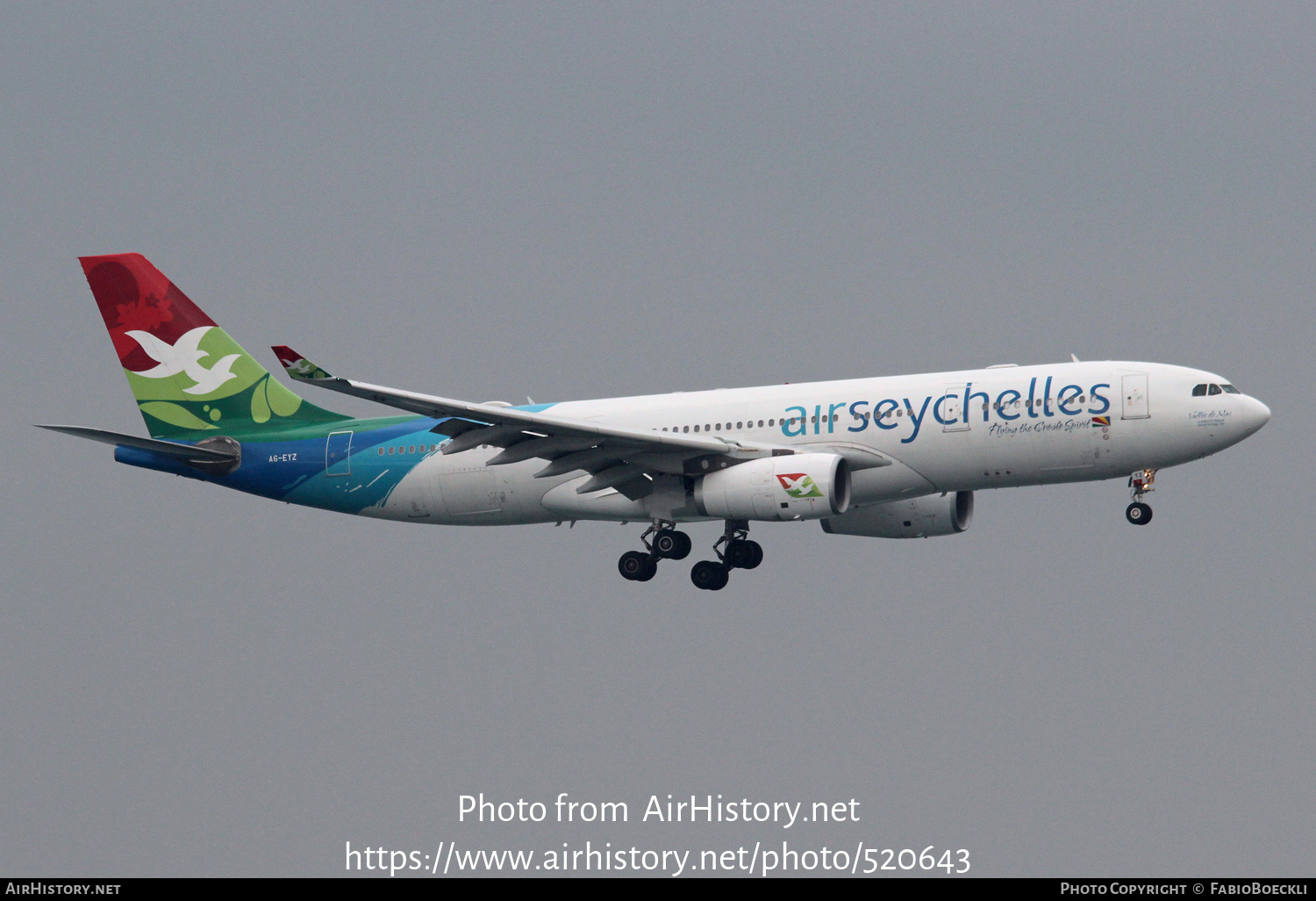 Aircraft Photo of A6-EYZ | Airbus A330-243 | Air Seychelles | AirHistory.net #520643