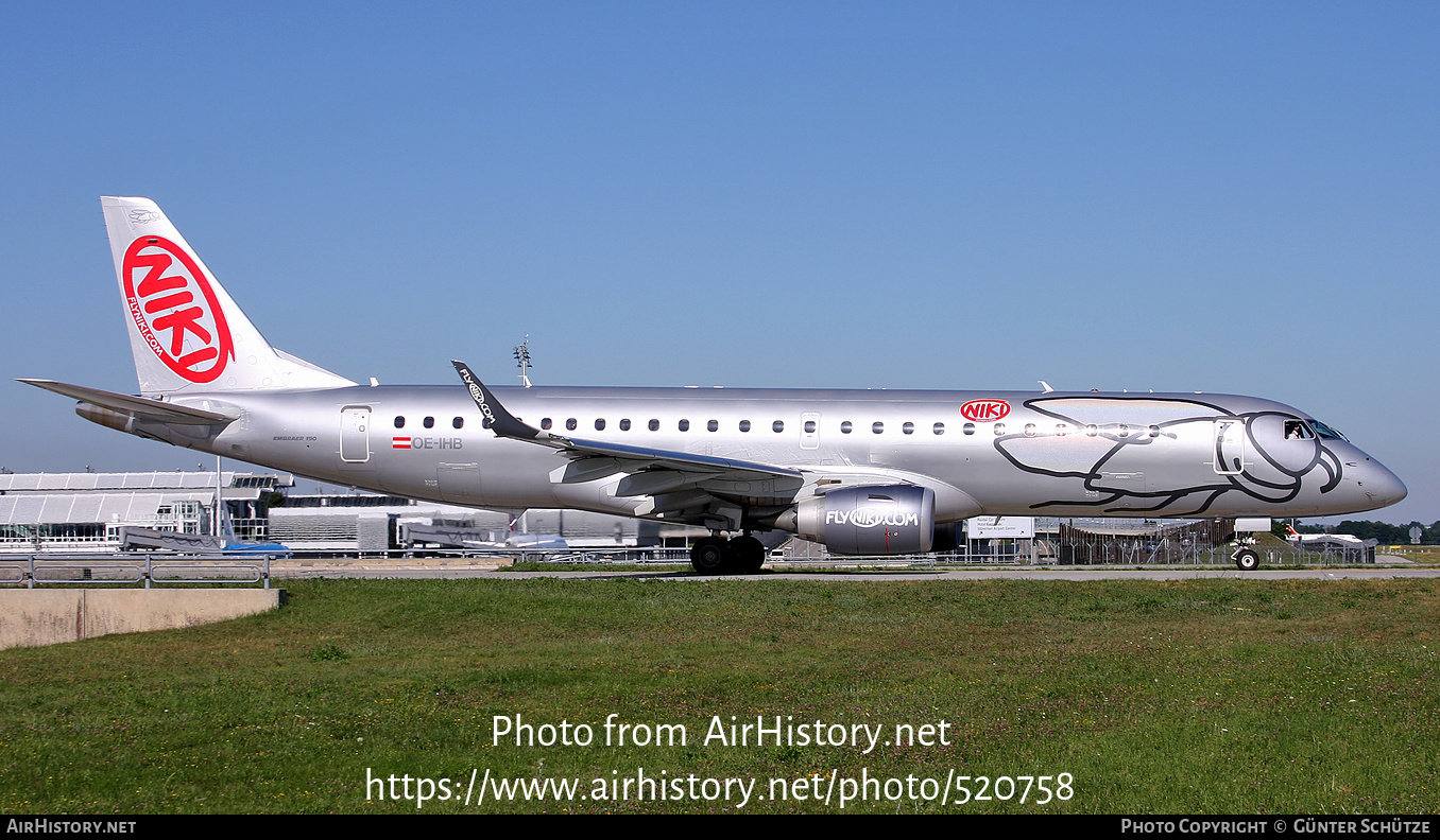 Aircraft Photo of OE-IHB | Embraer 190LR (ERJ-190-100LR) | Niki | AirHistory.net #520758