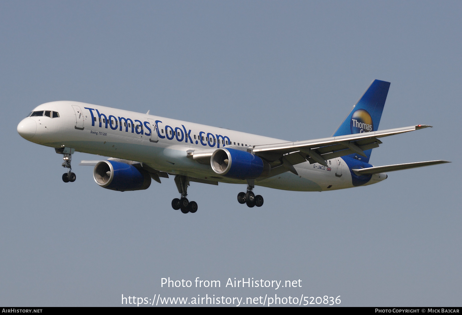 Aircraft Photo of G-JMCD | Boeing 757-25F | Thomas Cook Airlines | AirHistory.net #520836