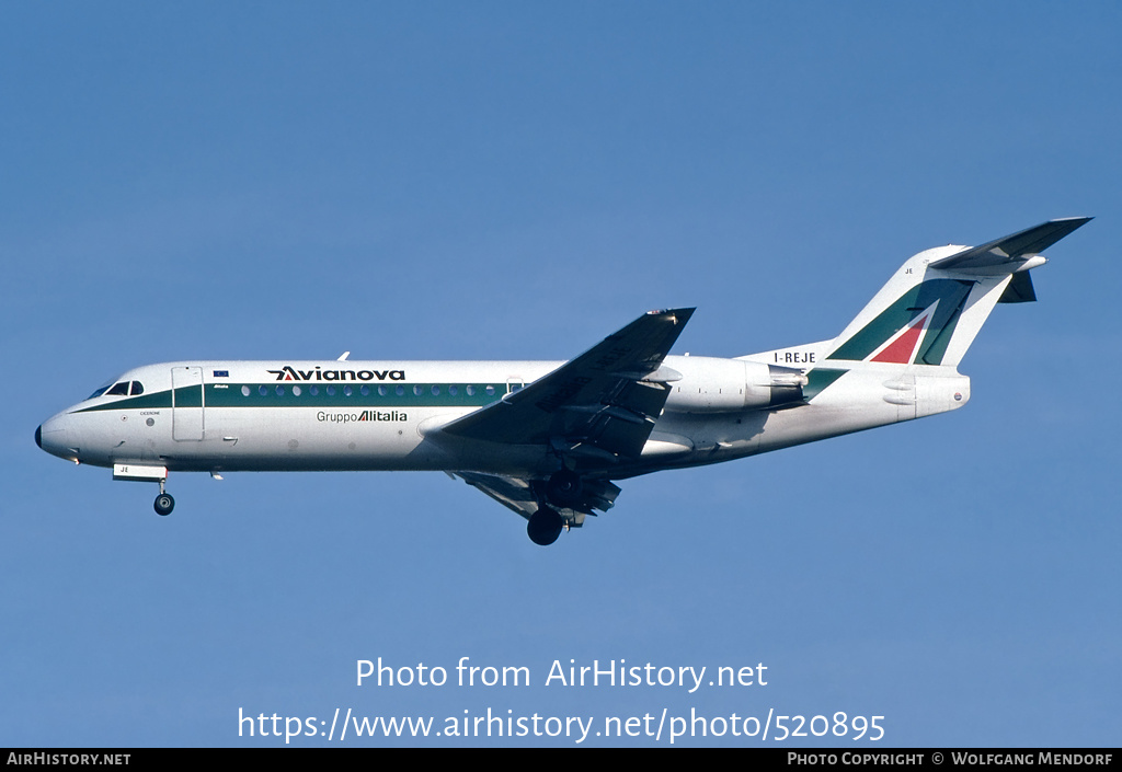 Aircraft Photo of I-REJE | Fokker 70 (F28-0070) | Avianova | AirHistory.net #520895