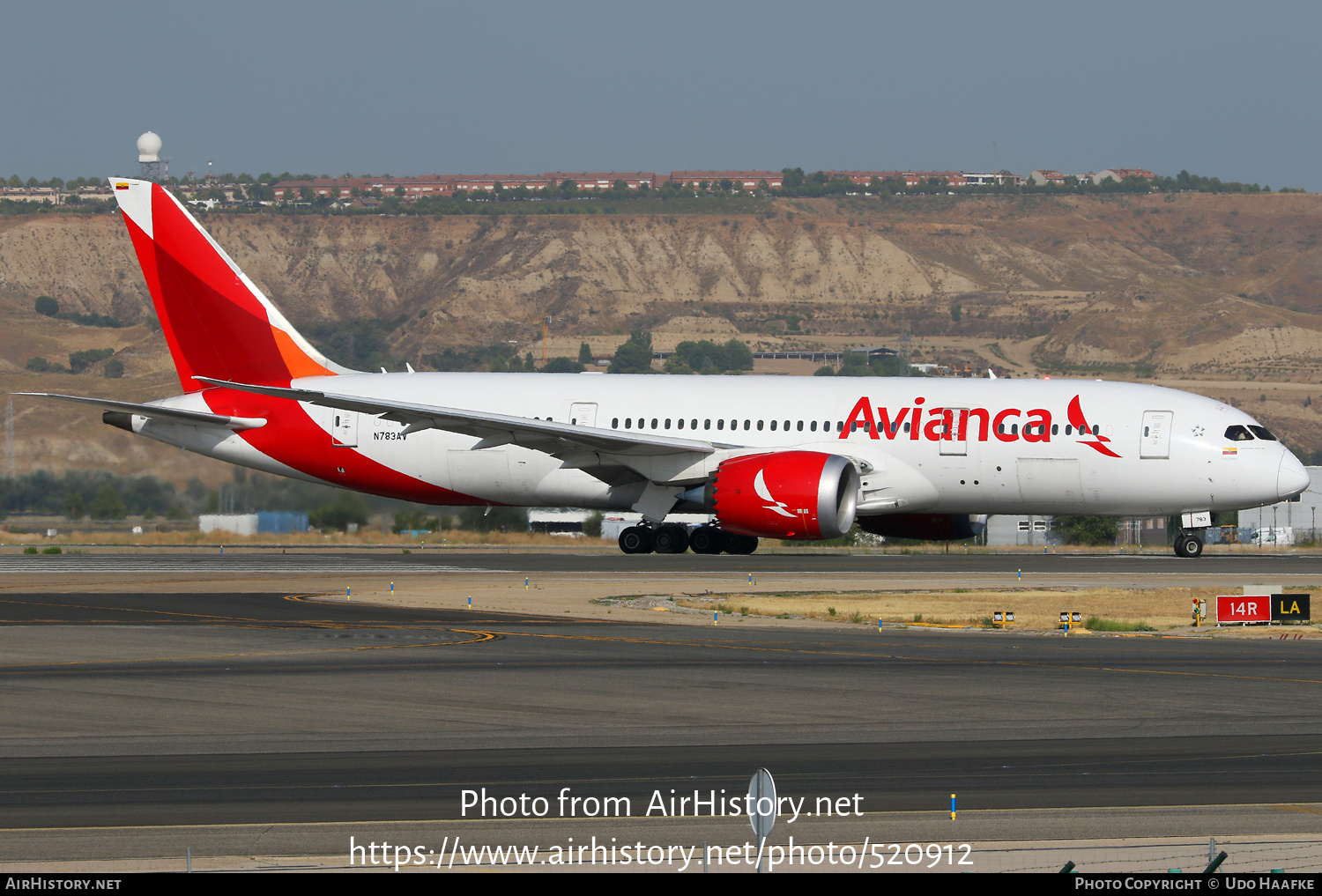 Aircraft Photo of N783AV | Boeing 787-8 Dreamliner | Avianca | AirHistory.net #520912