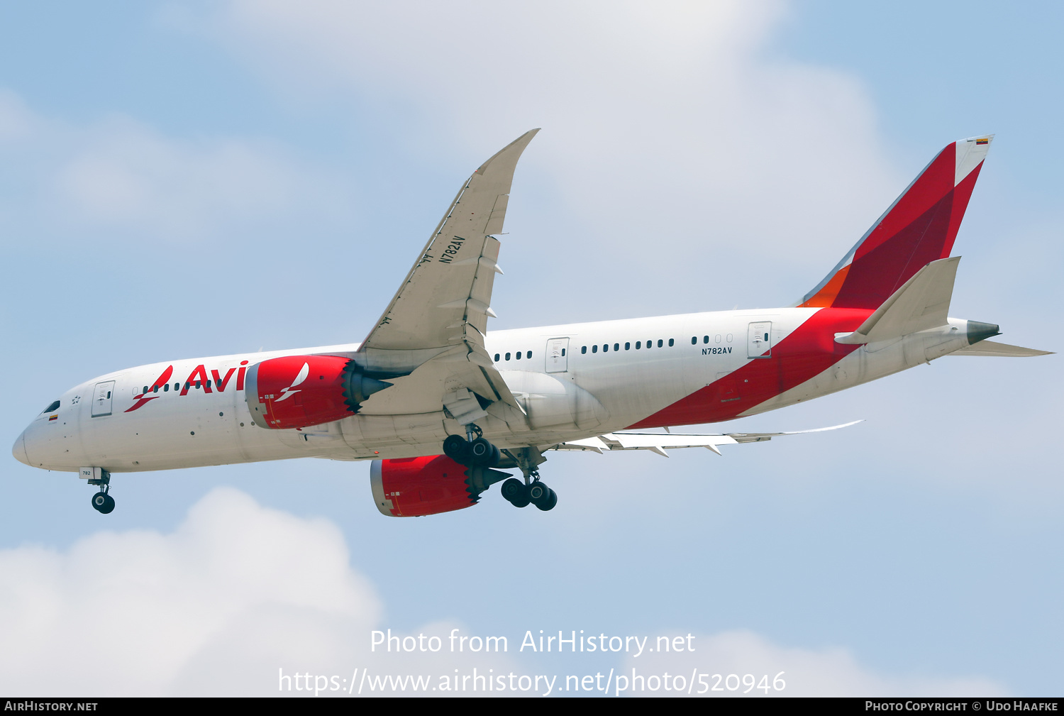 Aircraft Photo of N782AV | Boeing 787-8 Dreamliner | Avianca | AirHistory.net #520946