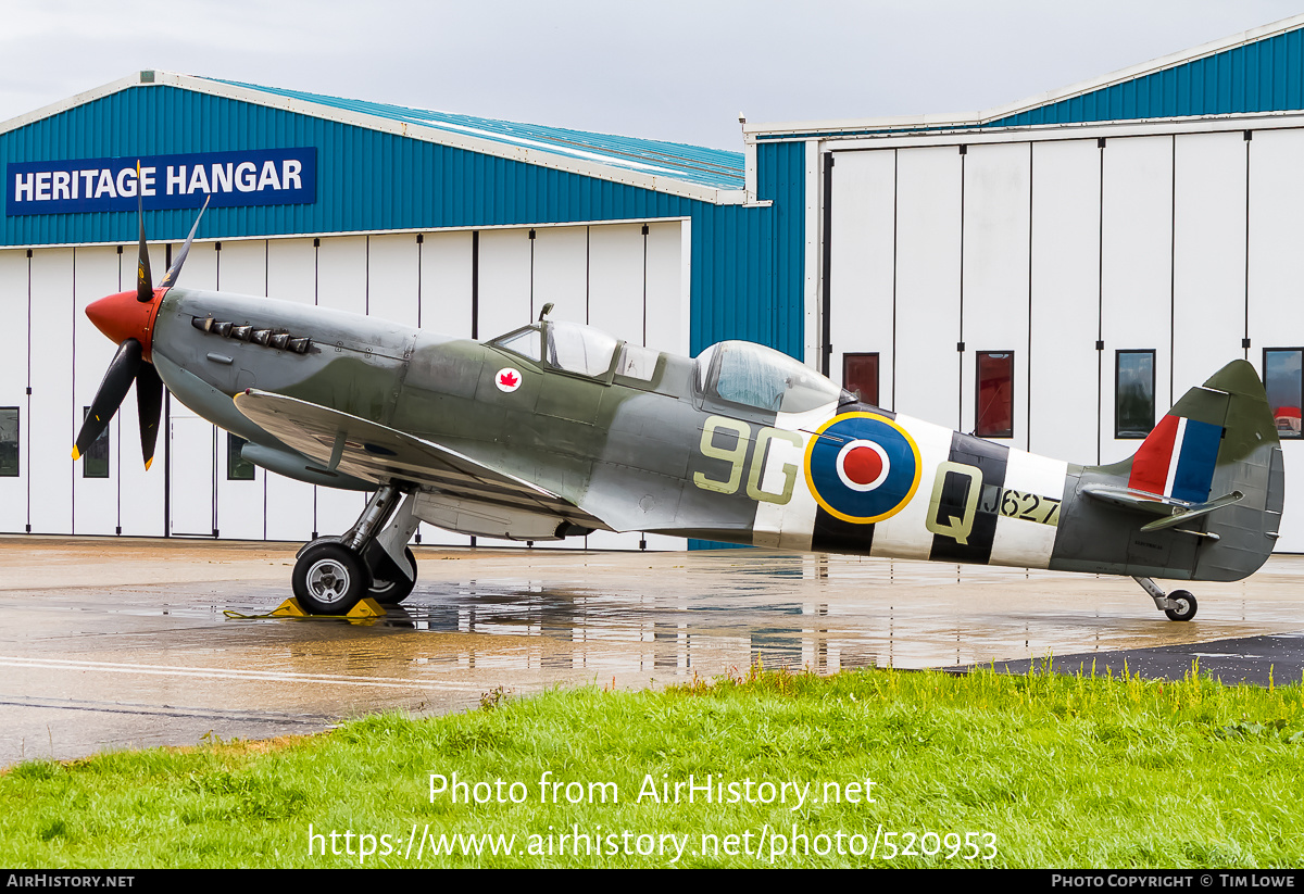 Aircraft Photo of G-BMSB / MJ627 | Supermarine 509 Spitfire T9 | UK - Air Force | AirHistory.net #520953