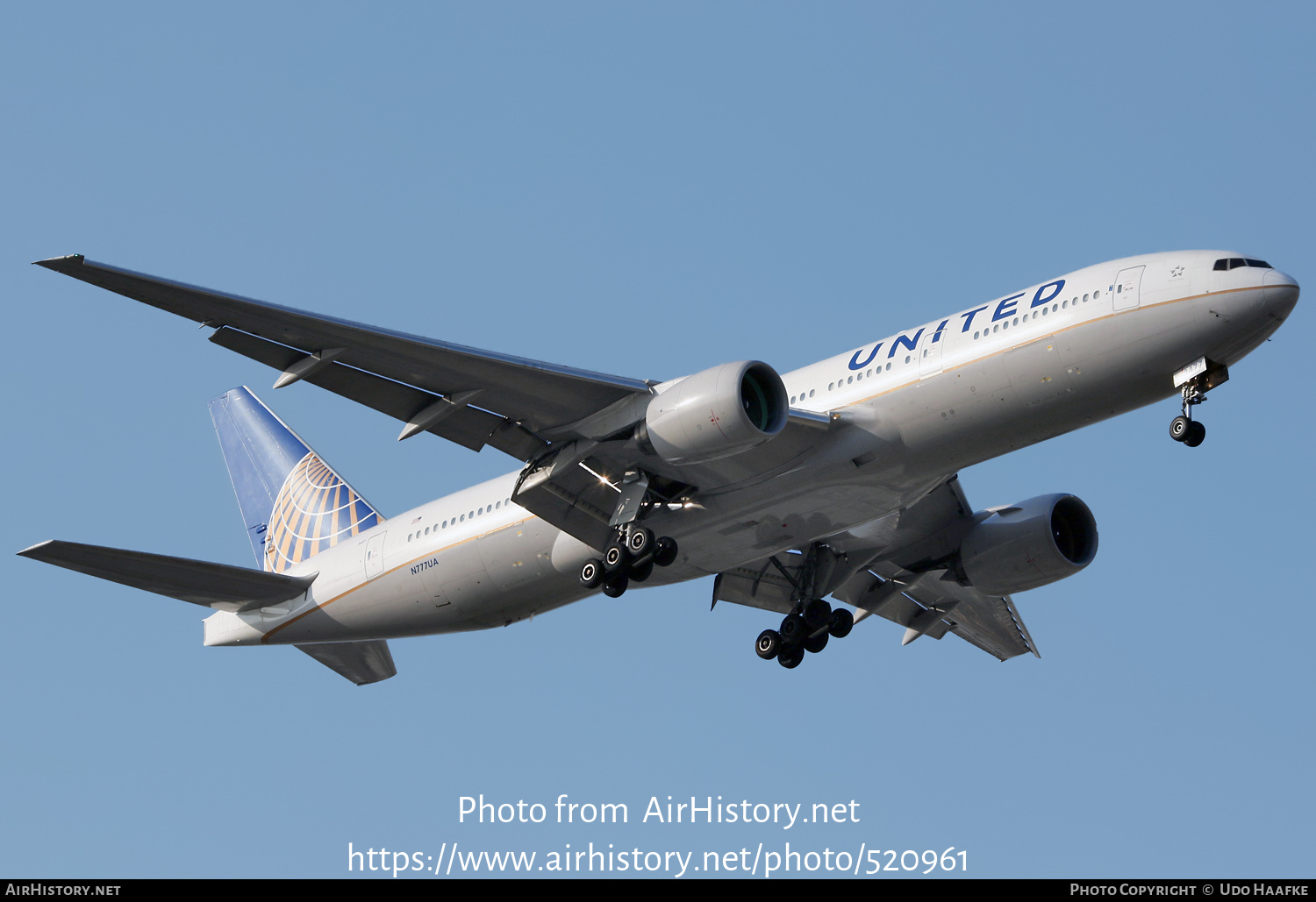 Aircraft Photo of N777UA | Boeing 777-222 | United Airlines | AirHistory.net #520961