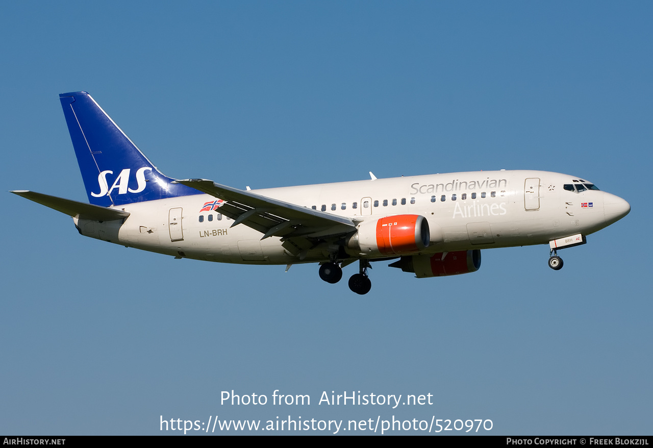 Aircraft Photo of LN-BRH | Boeing 737-505 | Scandinavian Airlines - SAS | AirHistory.net #520970