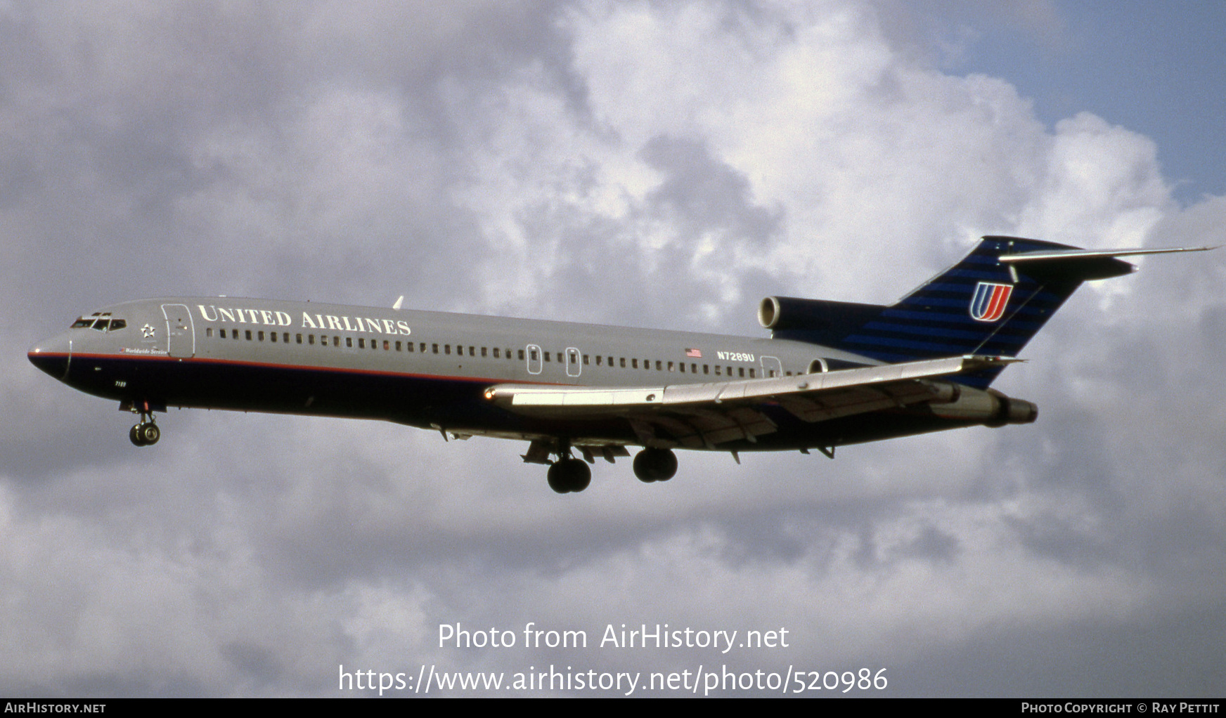 Aircraft Photo of N7289U | Boeing 727-222/Adv | United Airlines | AirHistory.net #520986