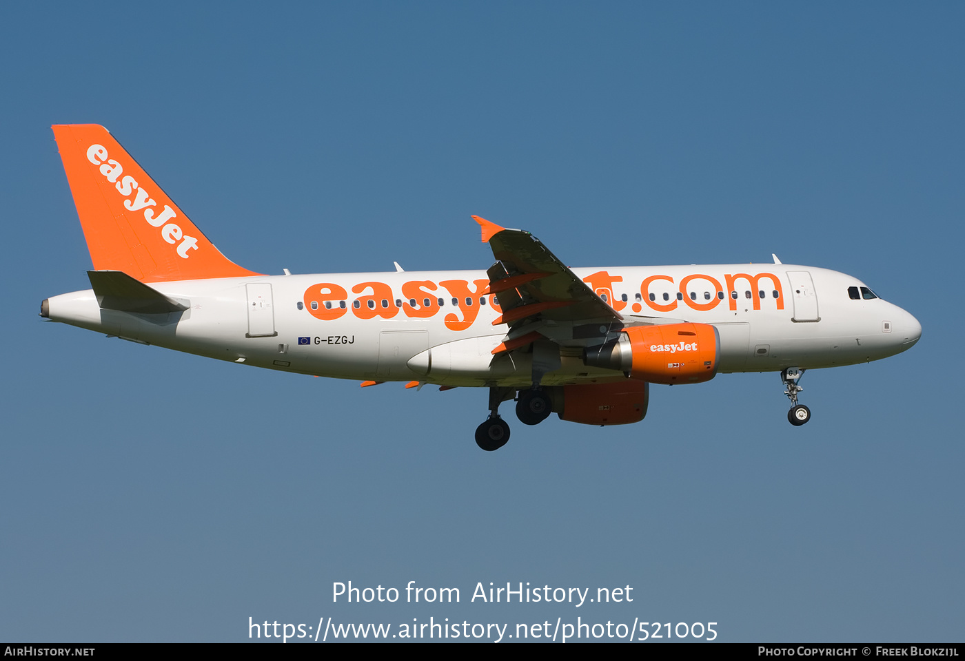 Aircraft Photo of G-EZGJ | Airbus A319-111 | EasyJet | AirHistory.net #521005