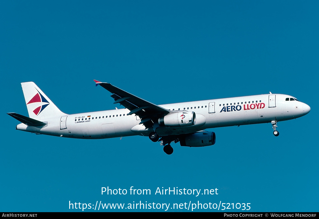 Aircraft Photo of D-ALAO | Airbus A321-231 | Aero Lloyd | AirHistory.net #521035