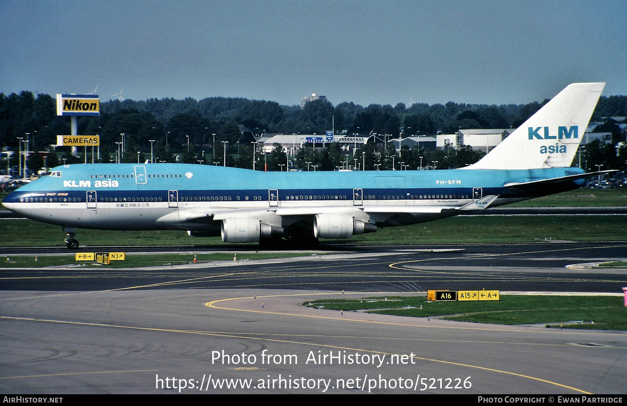 Aircraft Photo of PH-BFM | Boeing 747-406M | KLM Asia | AirHistory.net #521226