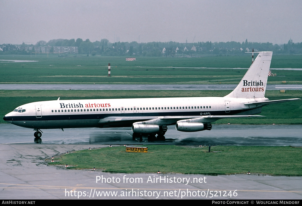 Aircraft Photo of G-APFL | Boeing 707-436 | British Airtours | AirHistory.net #521246