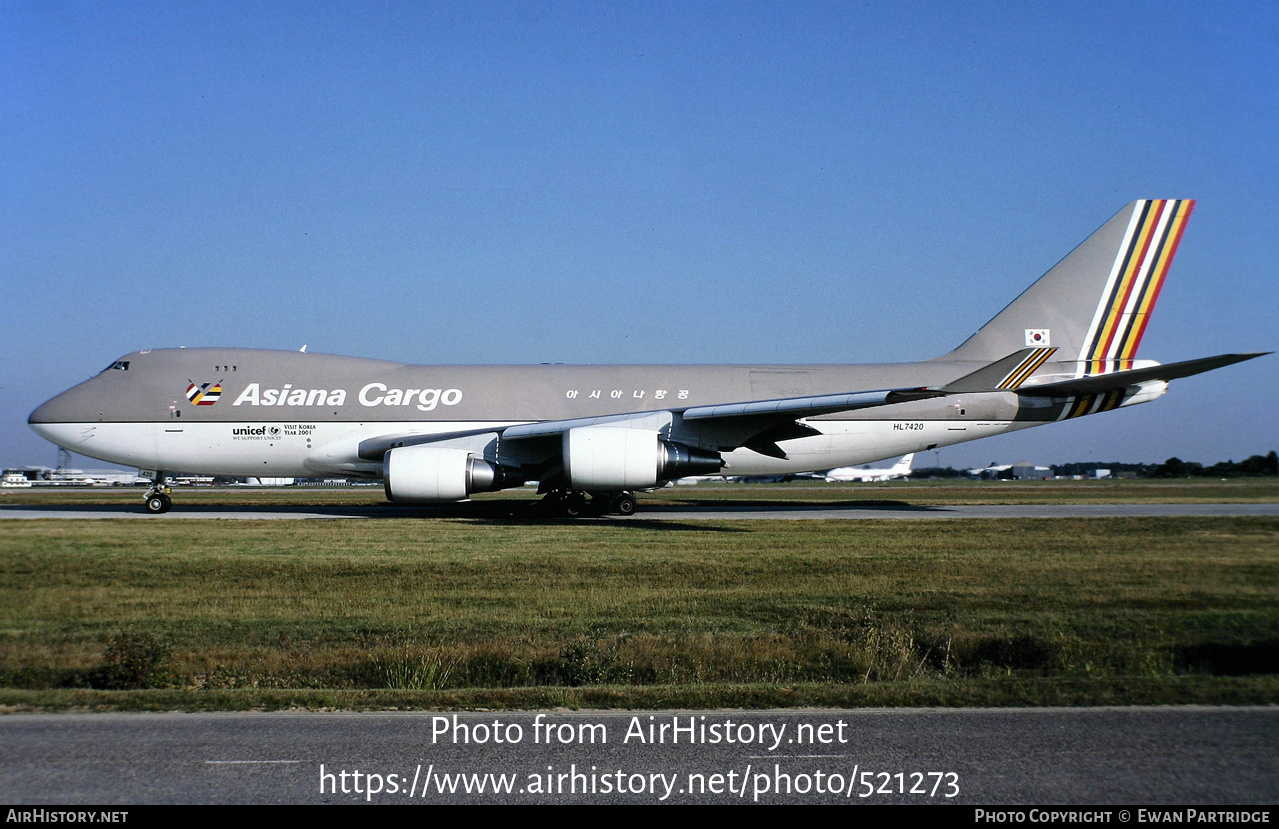 Aircraft Photo of HL7420 | Boeing 747-48EF/SCD | Asiana Airlines Cargo | AirHistory.net #521273