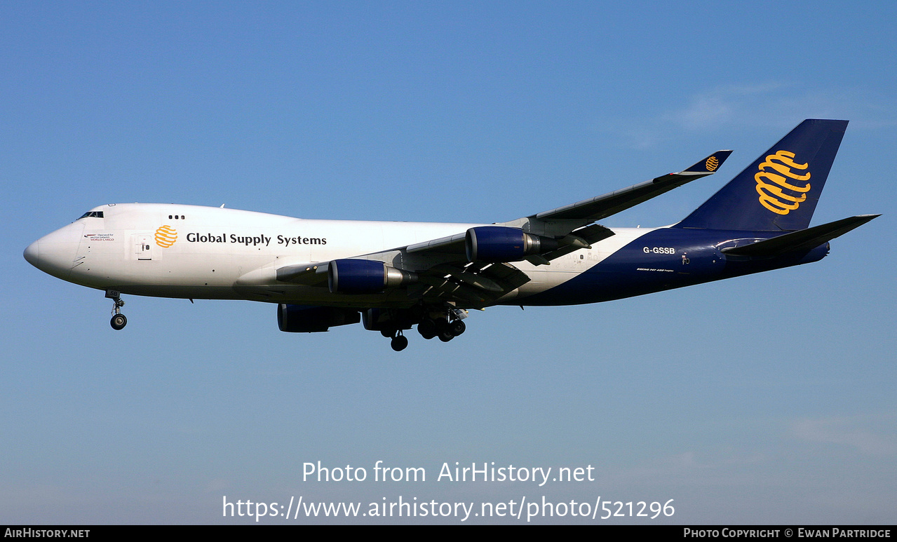 Aircraft Photo of G-GSSB | Boeing 747-47UF/SCD | Global Supply Systems | AirHistory.net #521296