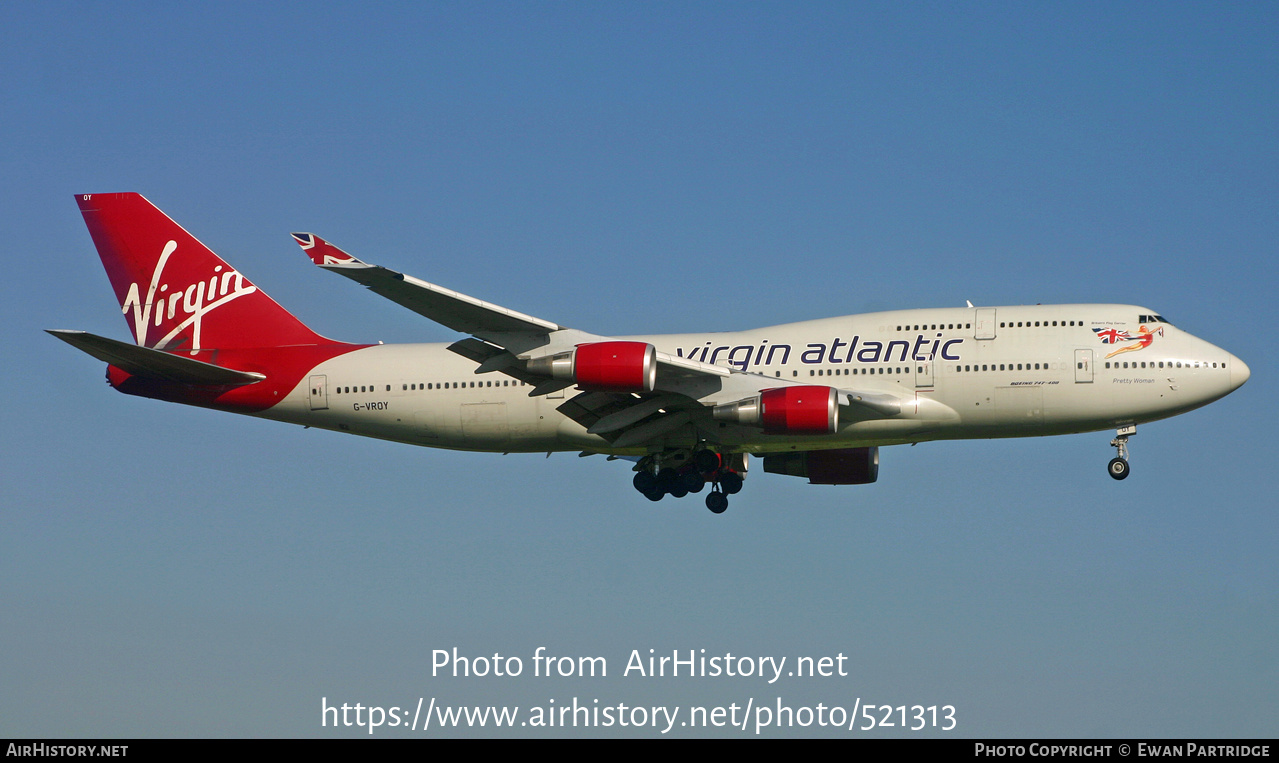 Aircraft Photo of G-VROY | Boeing 747-443 | Virgin Atlantic Airways | AirHistory.net #521313