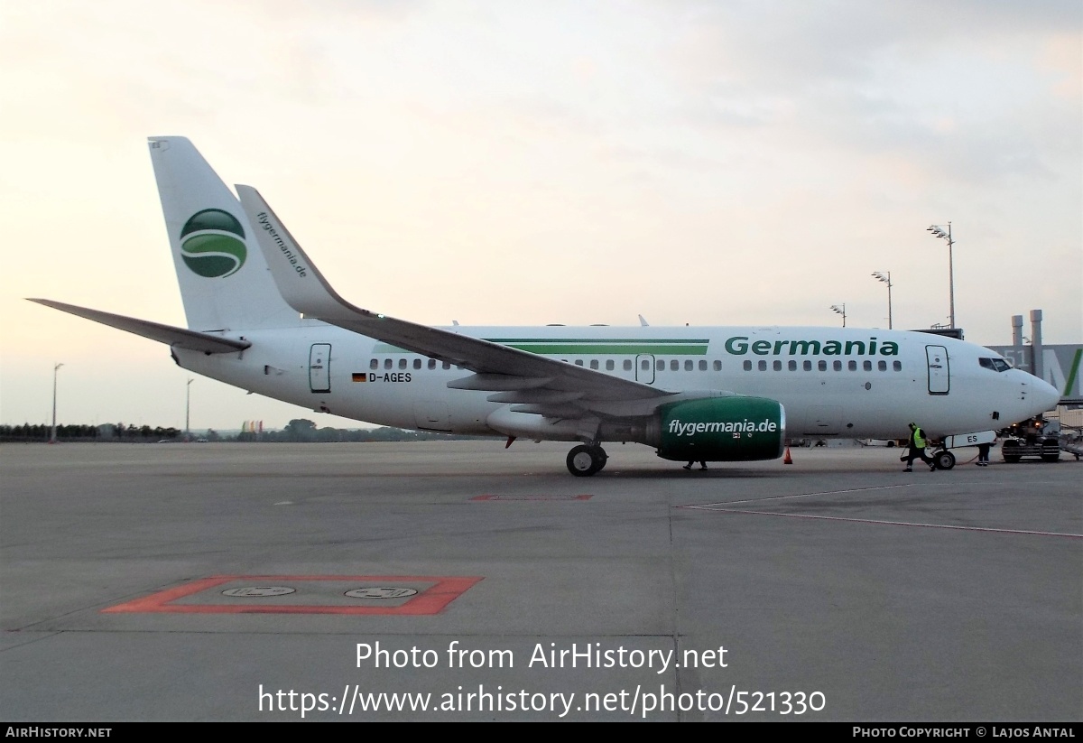 Aircraft Photo of D-AGES | Boeing 737-75B | Germania | AirHistory.net #521330