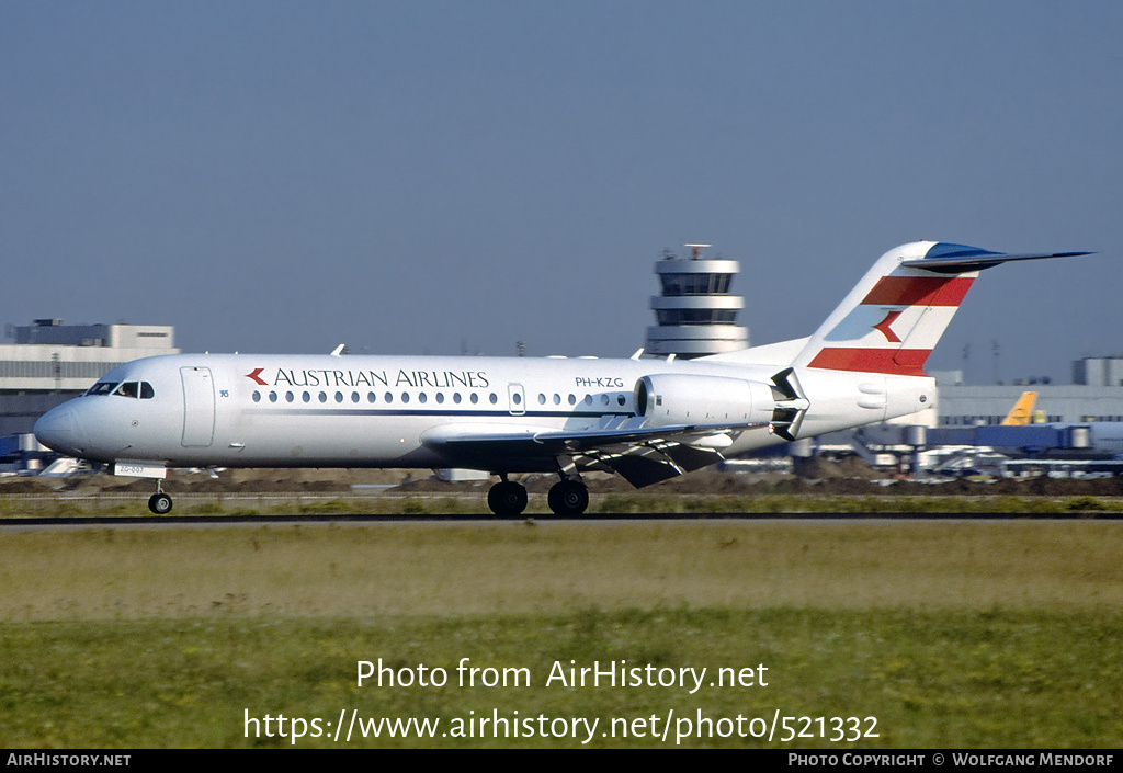 Aircraft Photo of PH-KZG | Fokker 70 (F28-0070) | Austrian Airlines | AirHistory.net #521332