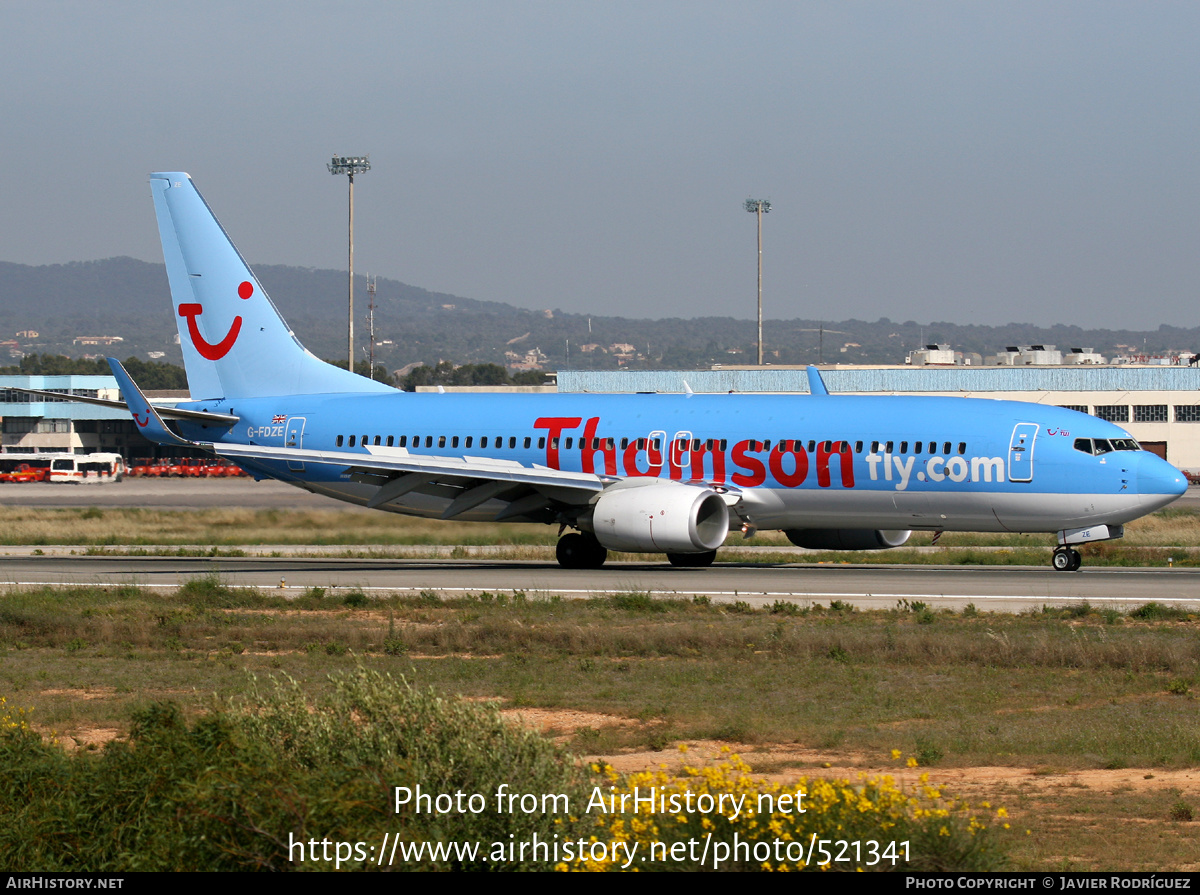 Aircraft Photo of G-FDZE | Boeing 737-8K5 | Thomsonfly | AirHistory.net #521341