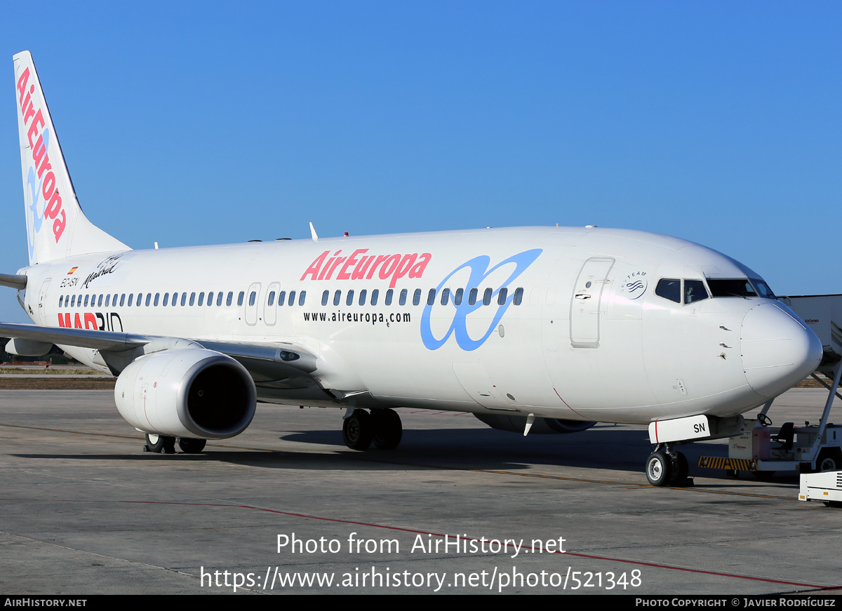 Aircraft Photo of EC-ISN | Boeing 737-86Q | Air Europa | AirHistory.net #521348