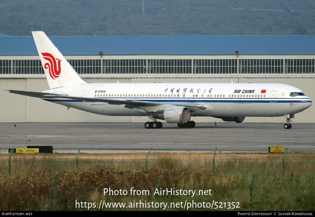 Aircraft Photo of B-2496 | Boeing 767-3Q8/ER | Air China | AirHistory.net #521352