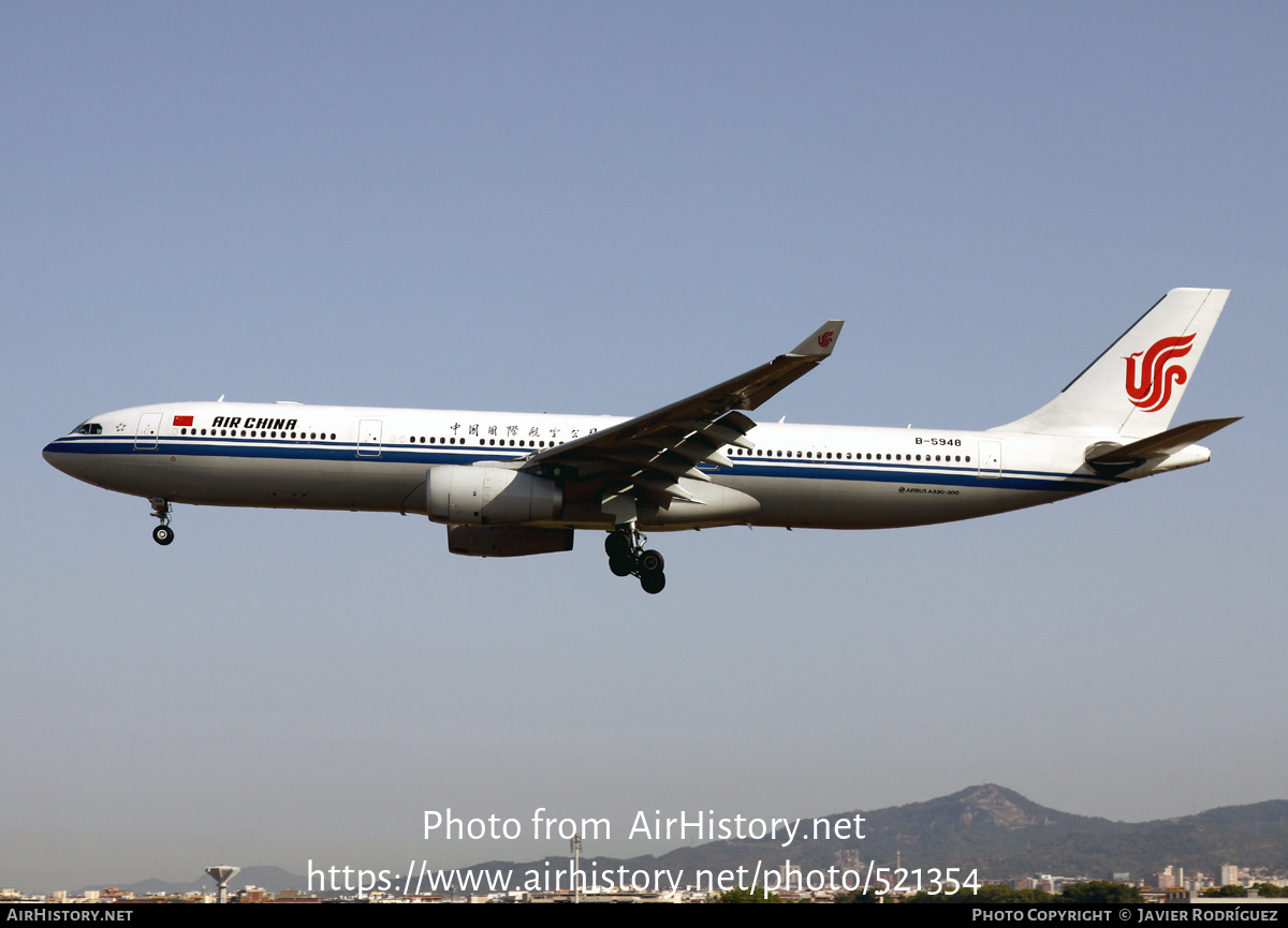 Aircraft Photo of B-5948 | Airbus A330-343E | Air China | AirHistory.net #521354