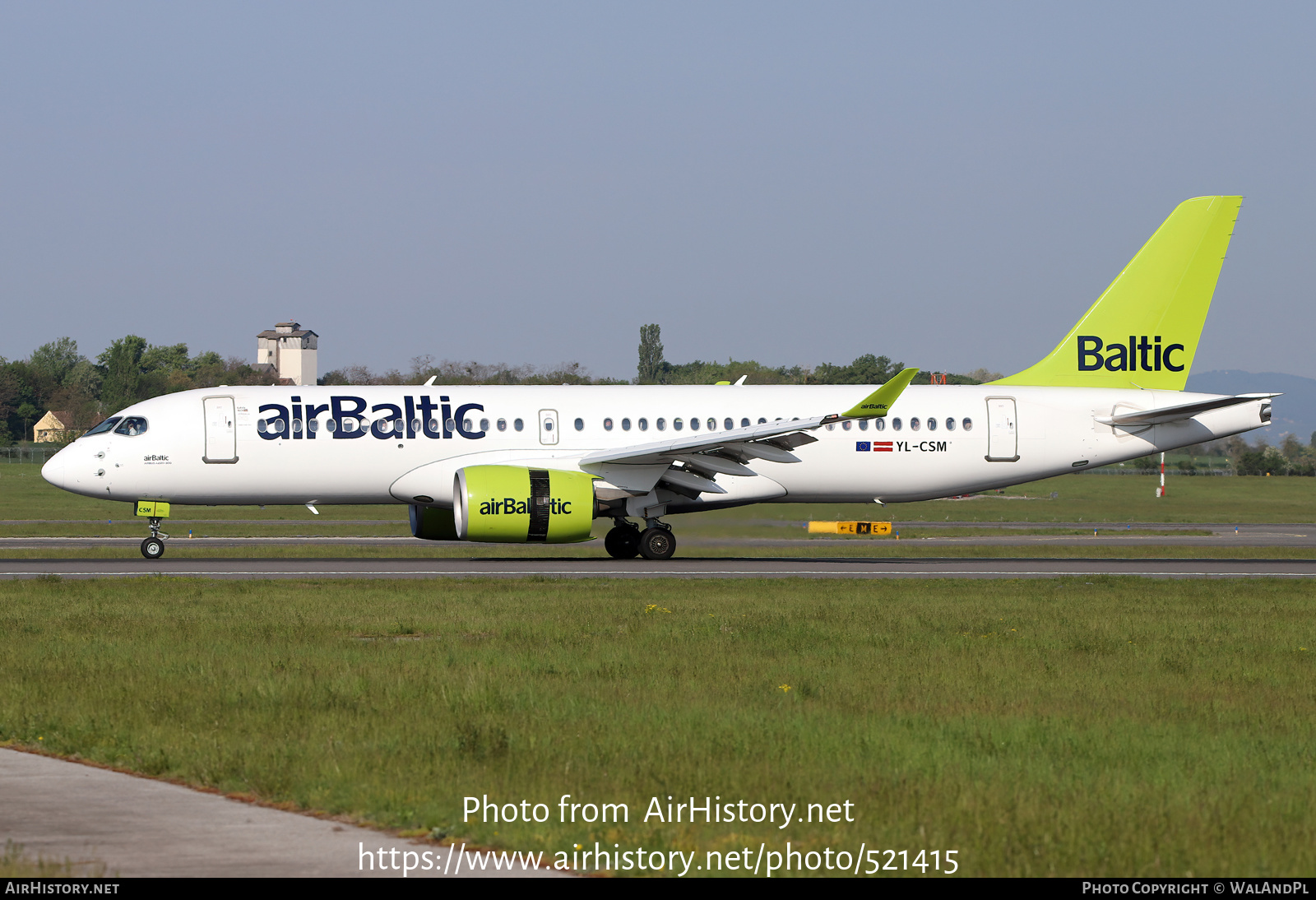 Aircraft Photo of YL-CSM | Airbus A220-371 (BD-500-1A11) | AirBaltic | AirHistory.net #521415