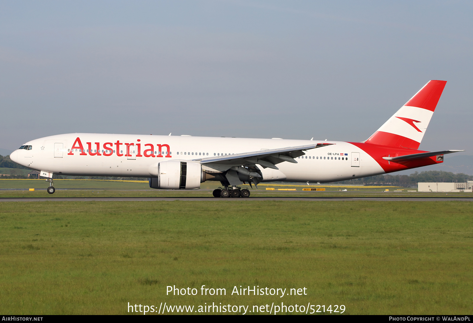 Aircraft Photo of OE-LPA | Boeing 777-2Z9/ER | Austrian Airlines | AirHistory.net #521429