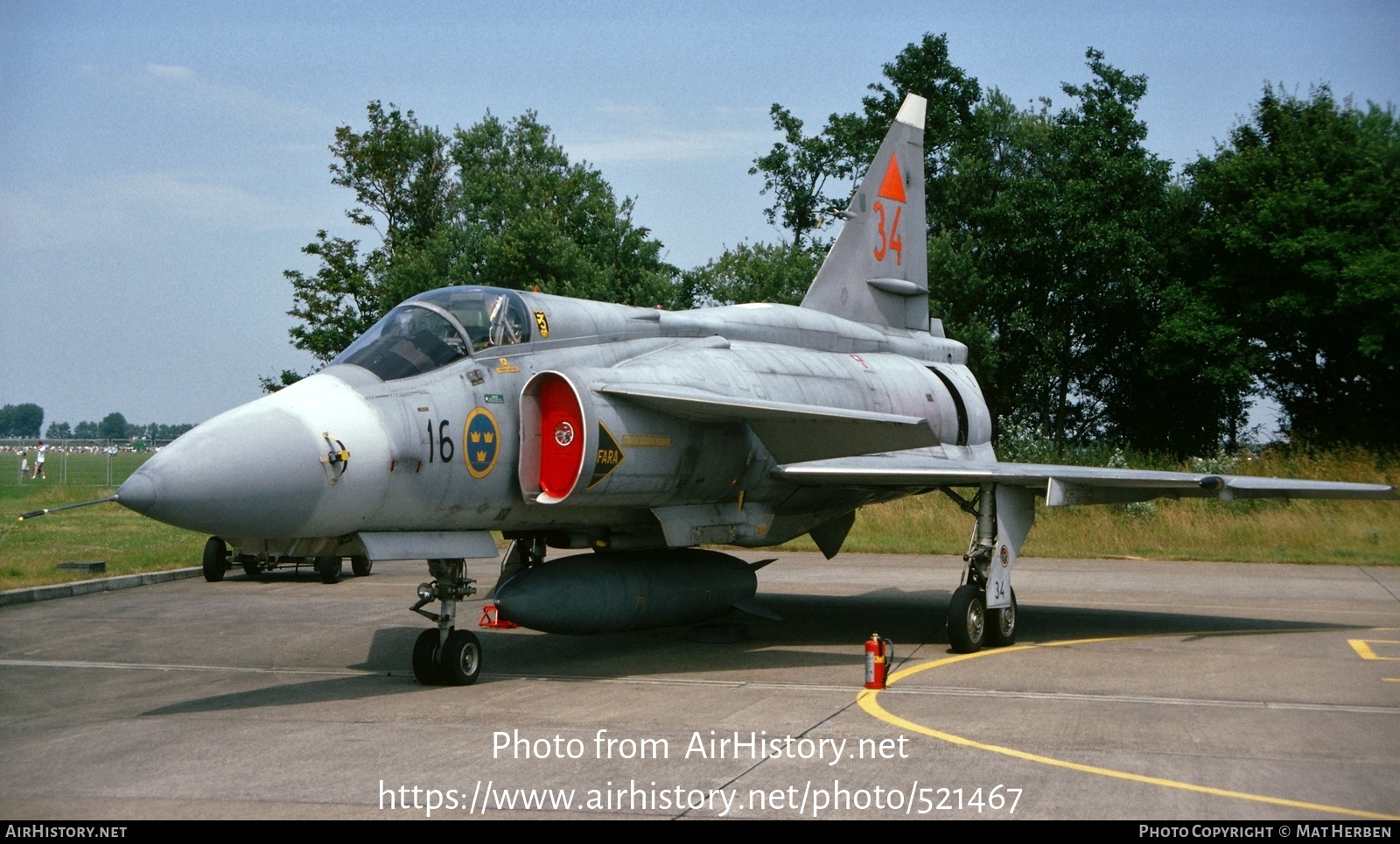 Aircraft Photo of 37434 | Saab JA37 Viggen | Sweden - Air Force | AirHistory.net #521467