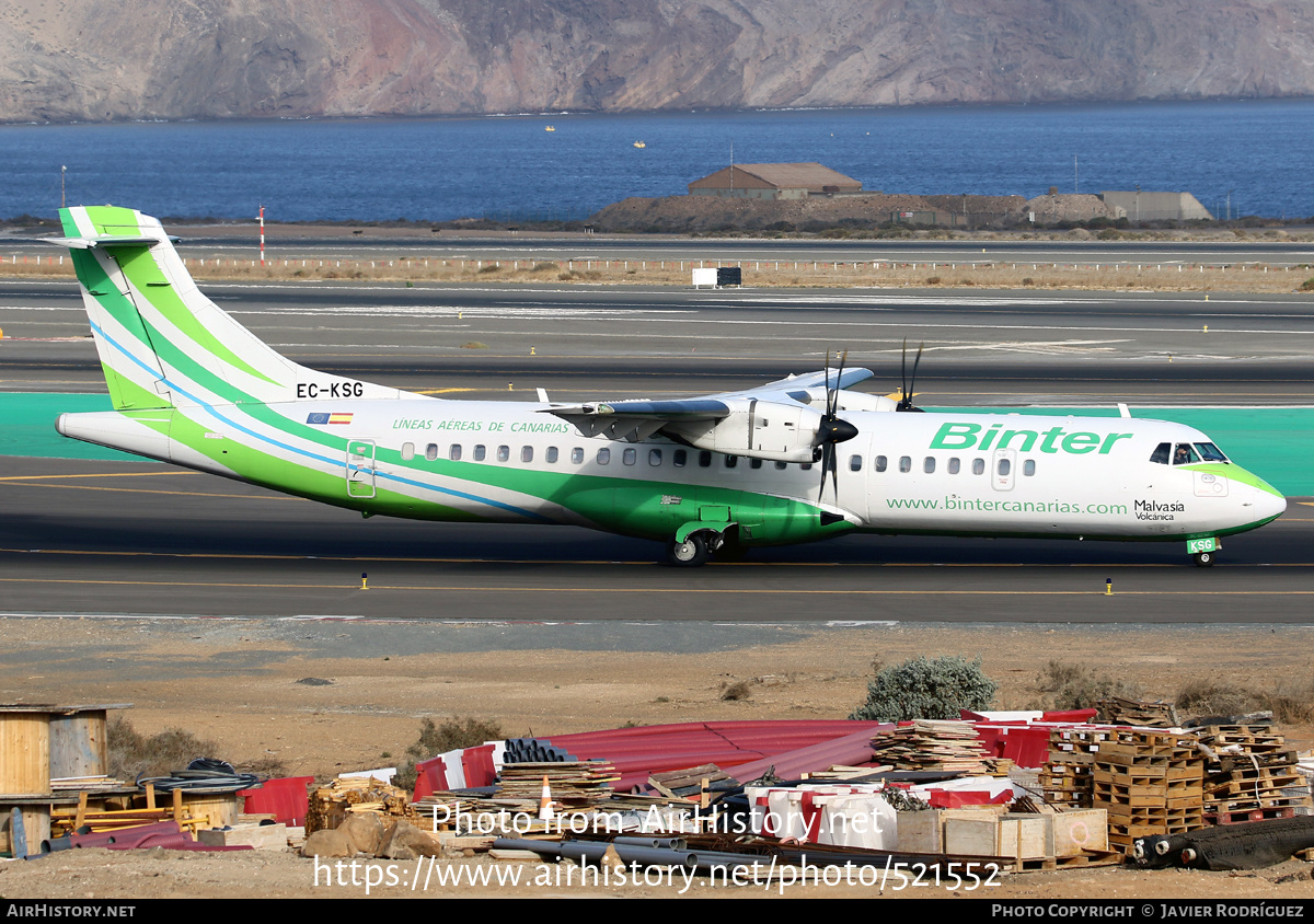 Aircraft Photo of EC-KSG | ATR ATR-72-600 (ATR-72-212A) | Binter Canarias | AirHistory.net #521552