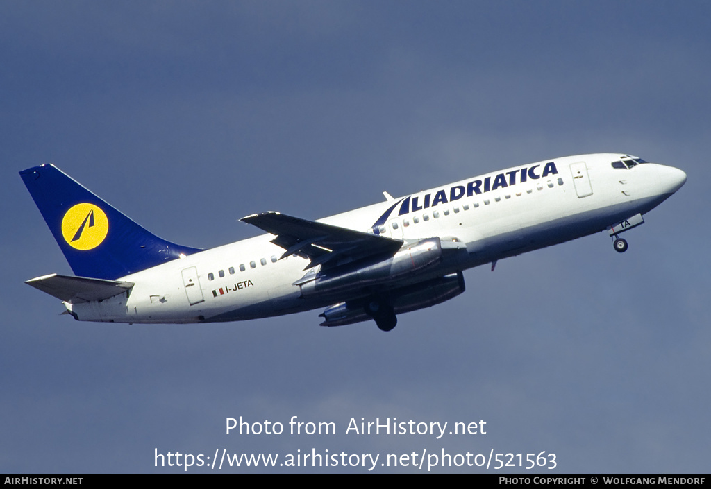 Aircraft Photo of I-JETA | Boeing 737-229/Adv | Aliadriatica | AirHistory.net #521563