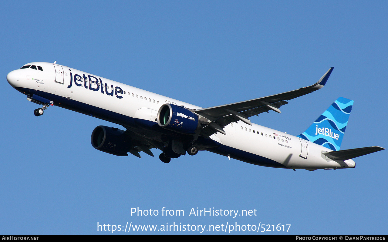 Aircraft Photo of N4062J | Airbus A321-271NX | JetBlue Airways | AirHistory.net #521617