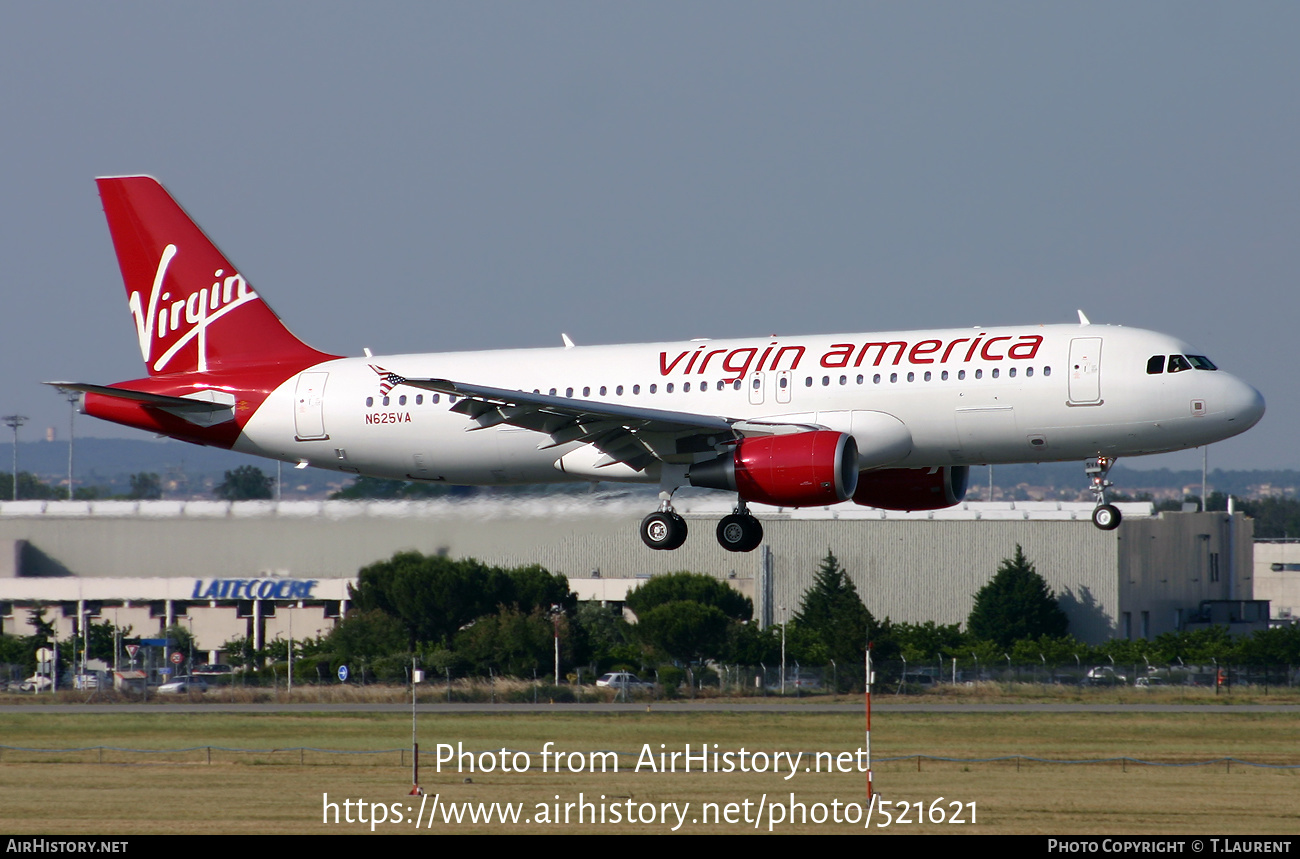 Aircraft Photo of N625VA | Airbus A320-214 | Virgin America | AirHistory.net #521621