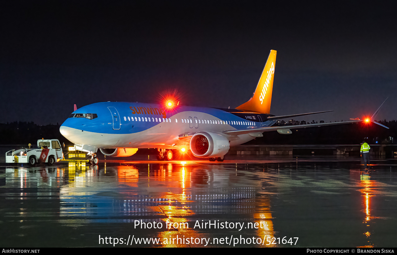 Aircraft Photo of C-FVOZ | Boeing 737-8 Max 8 | Sunwing Airlines | AirHistory.net #521647