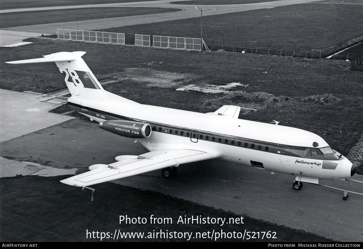 Aircraft Photo of PH-JHG | Fokker F28-1000 Fellowship | Fokker | AirHistory.net #521762