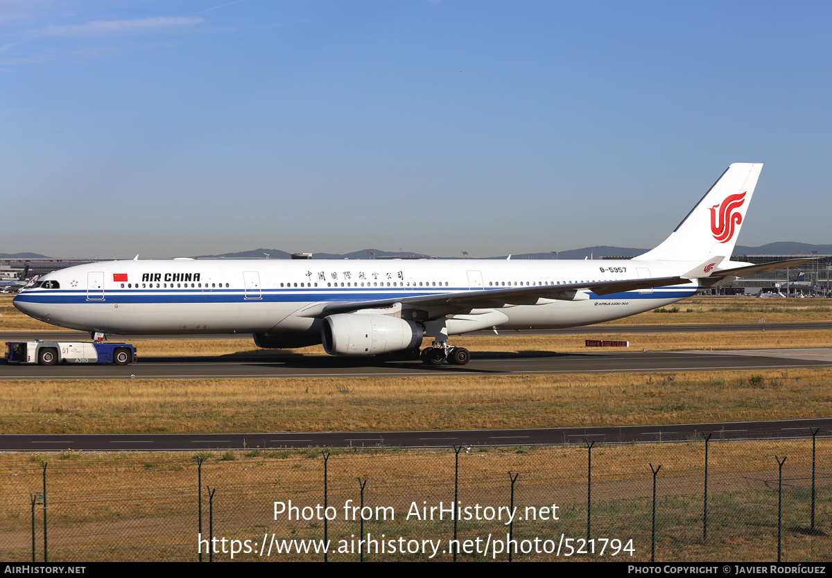 Aircraft Photo of B-5957 | Airbus A330-343 | Air China | AirHistory.net #521794