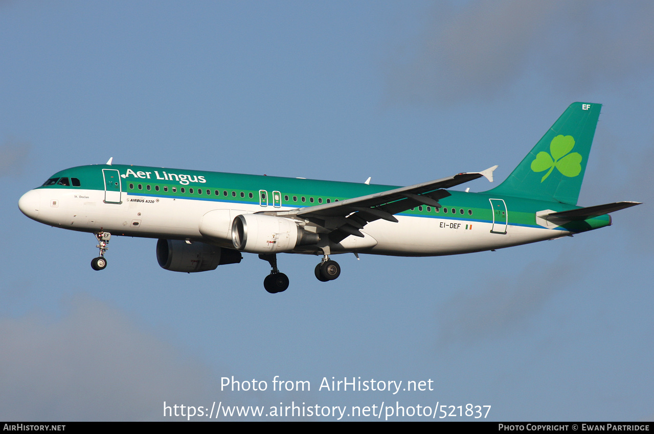 Aircraft Photo of EI-DEF | Airbus A320-214 | Aer Lingus | AirHistory.net #521837