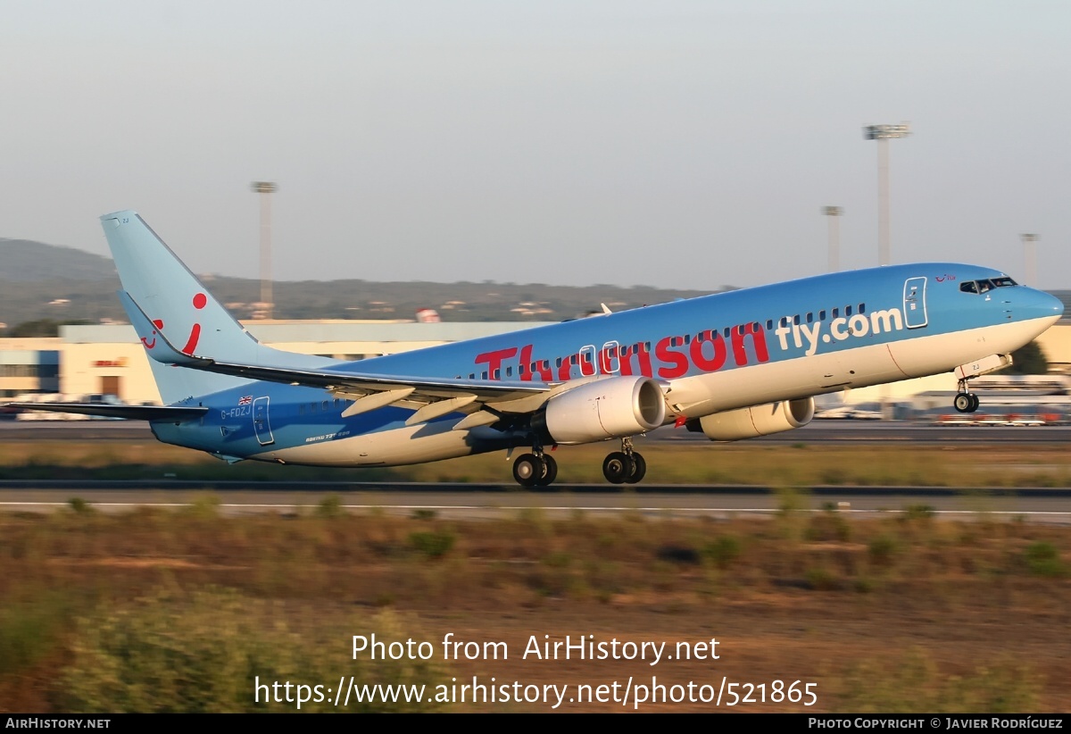 Aircraft Photo of G-FDZJ | Boeing 737-8K5 | Thomsonfly | AirHistory.net #521865