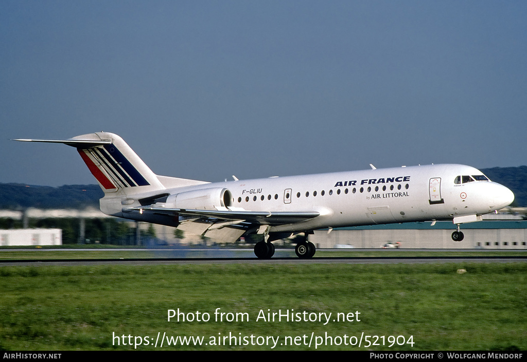 Aircraft Photo of F-GLIU | Fokker 70 (F28-0070) | Air France | AirHistory.net #521904