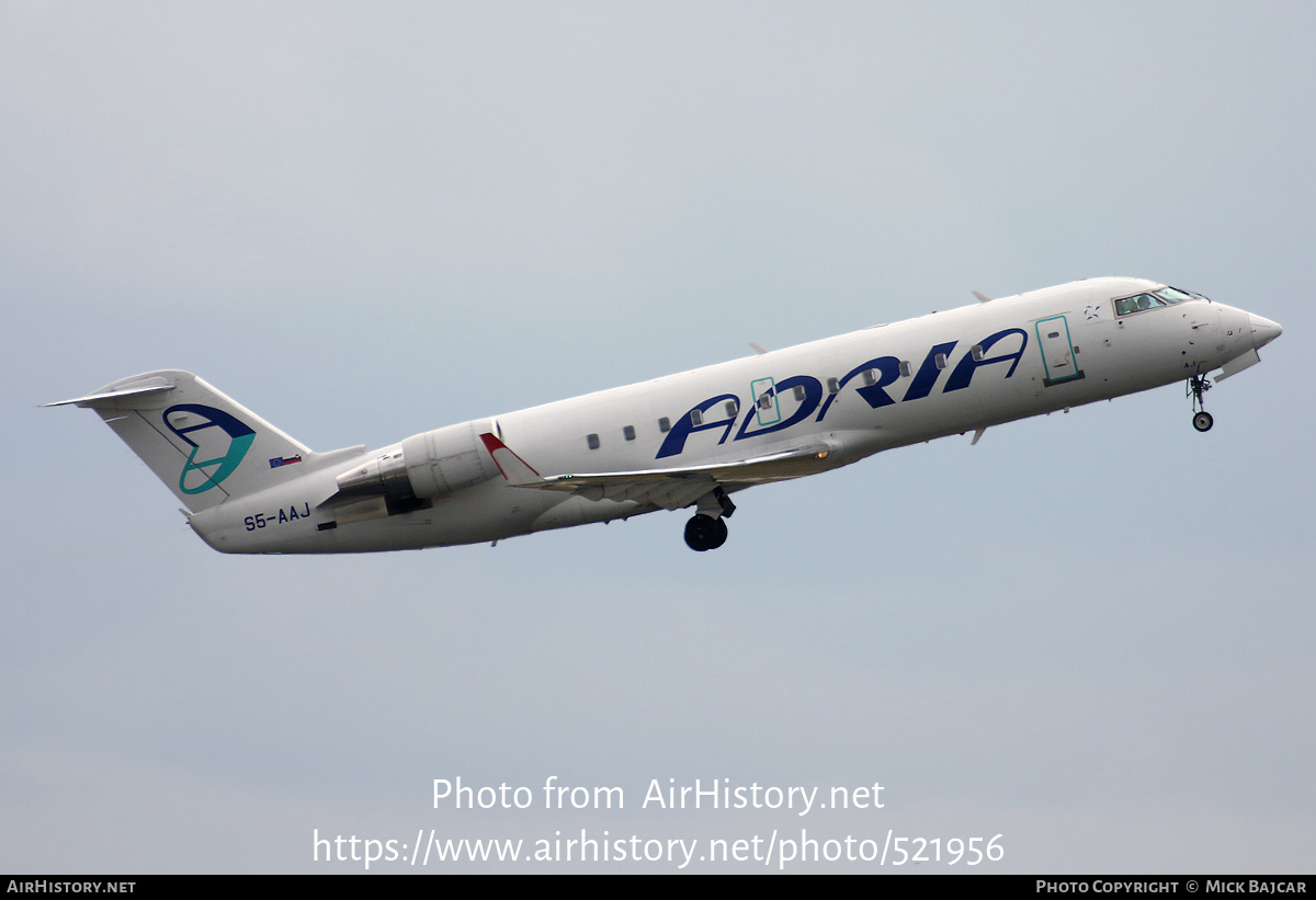 Aircraft Photo of S5-AAJ | Bombardier CRJ-200ER (CL-600-2B19) | Adria Airways | AirHistory.net #521956