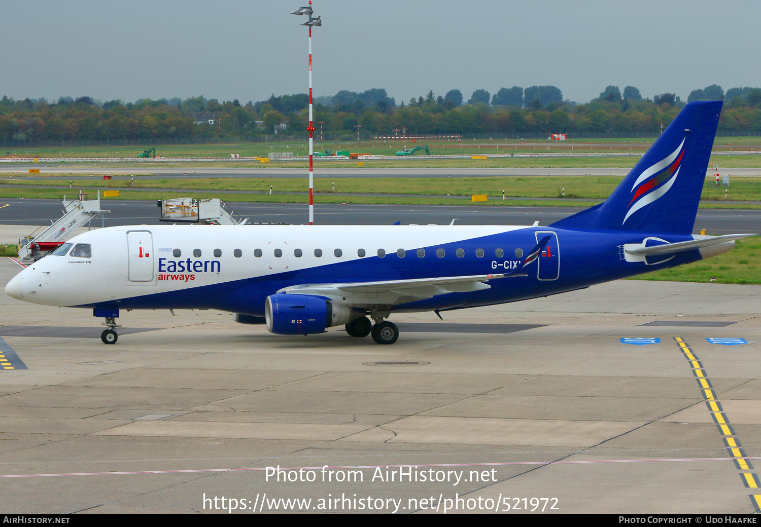 Aircraft Photo of G-CIXV | Embraer 170LR (ERJ-170-100LR) | Eastern Airways | AirHistory.net #521972